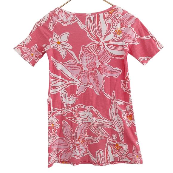 Lilly Pulitzer Girls 8/10 Glamourous Life Corine Shirt Dress Short Sleeve Coral